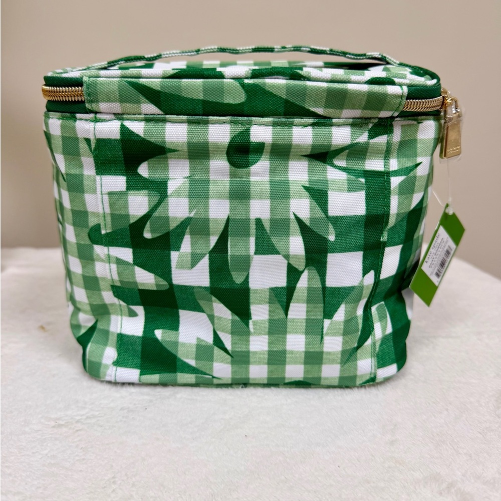 Kate Spade Green Gingham Floral Lunch Tote - Picture 2 of 4